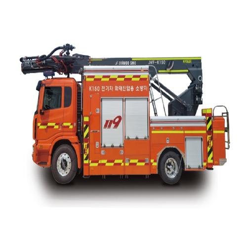 Jinwoo SMC 5 ton firefighting vehicle for suppression of fire especially for electric passenger car